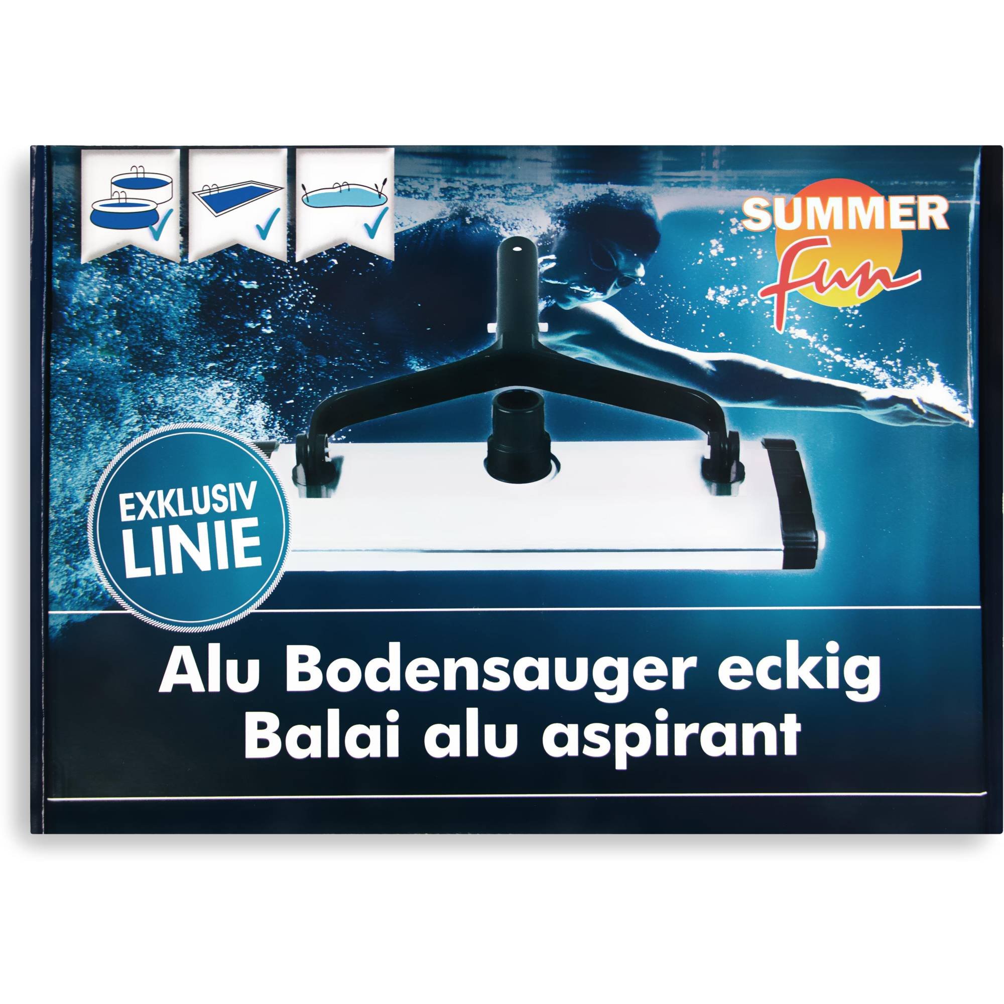 Exklusiv Summer Fun Zubehör Alu Bodensauger eckig